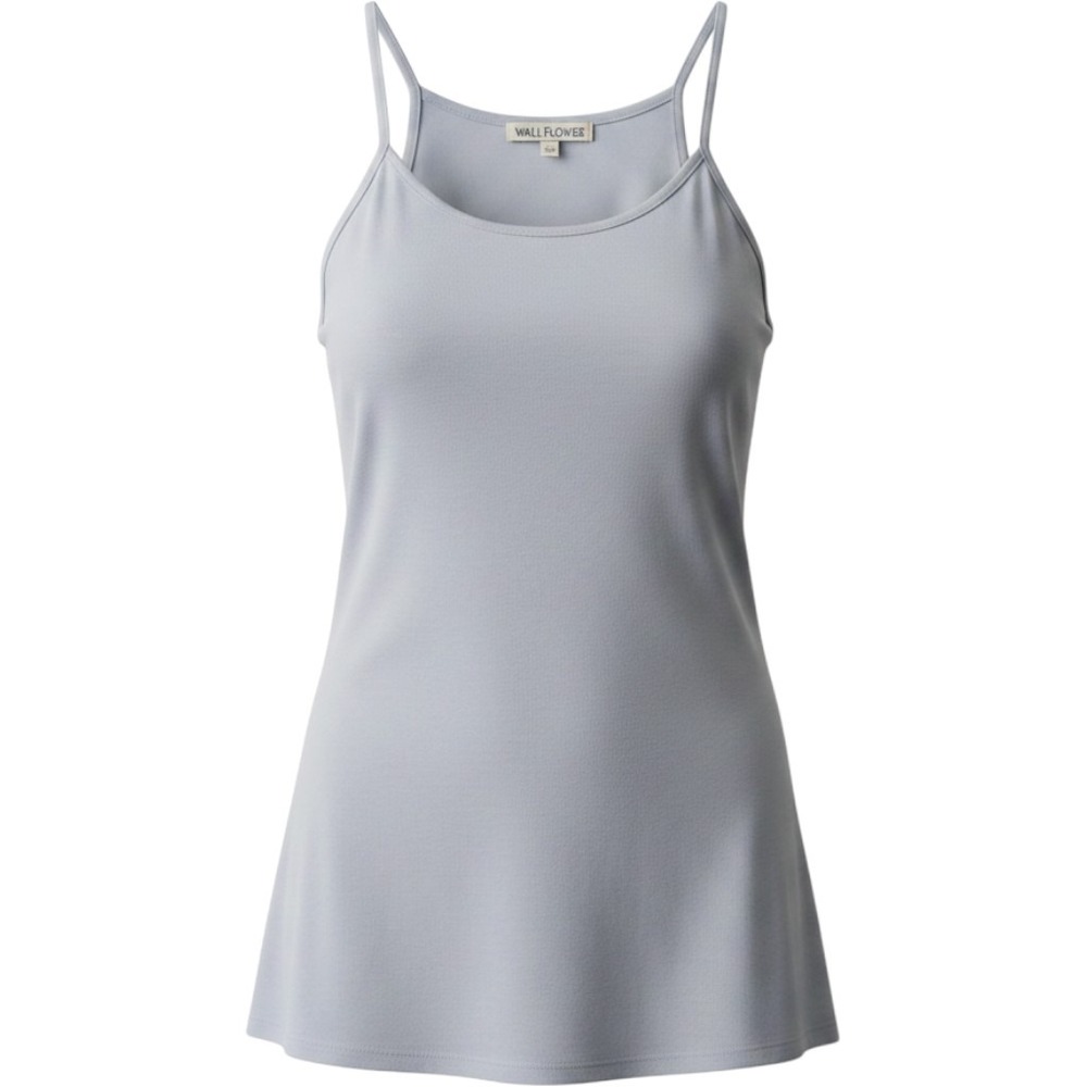 WallFlower Blue Gray Solid Knit Tank Dress Spaghetti Strap Round Neck Size M